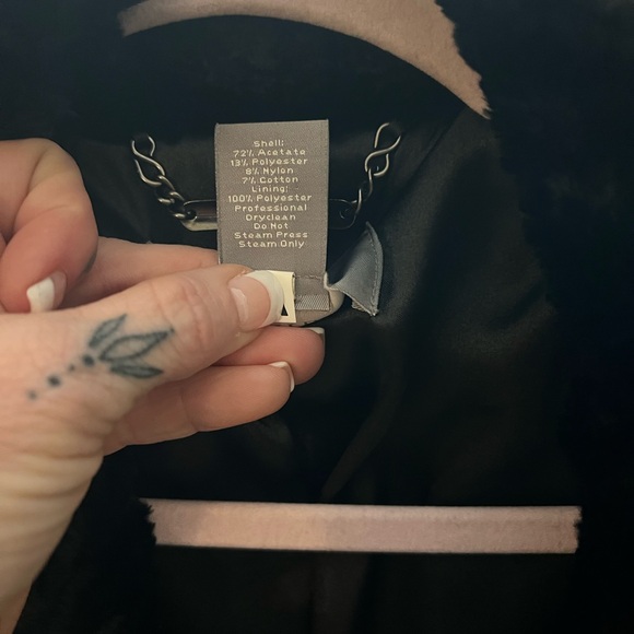 Ann Taylor - Women’s Black Polyester Coat (L) - Picture 8 of 8